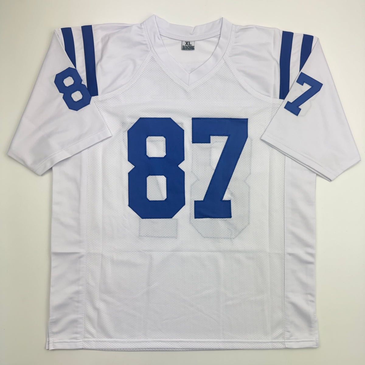 Autographed/Signed Reggie Wayne Indianapolis White Football Jersey JSA COA