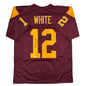 Autographed/Signed Charles White 79 Heisman USC Southen Cal Maroon College Football Jersey JSA COA