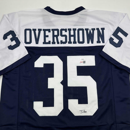 Autographed/Signed DeMarvion Overshown Dallas Thanksgiving Day Football Jersey JSA COA