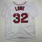 Autographed/Signed Derek Lowe Boston White Baseball Jersey Beckett BAS COA