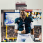 Framed Autographed/Signed Jalen Hurts Philadelphia Eagles 8x10 Football Photo JSA COA #6