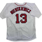 Autographed/Signed Doug Mientkiewicz Final Out! 04 WS Champs! Boston White Baseball Jersey Beckett BAS COA