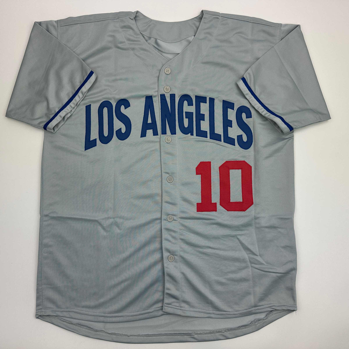 Autographed/Signed Gary Sheffield Los Angeles LA Grey Baseball Jersey JSA COA