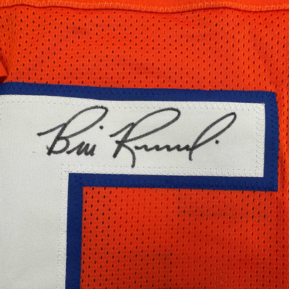 Autographed/Signed Bill Romanowski Denver Retro Orange Football Jersey Beckett BAS COA