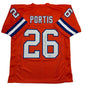 Autographed/Signed Clinton Portis Denver Retro Orange Football Jersey Beckett BAS COA