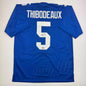 Autographed/Signed Kayvon Thibodeaux New York Blue Football Jersey JSA COA