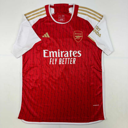 Autographed/Signed Gabriel Martinelli Arsenal Red Soccer Jersey Beckett BAS COA