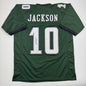 Autographed/Signed DeSean Jackson Philadelphia Green Football Jersey Beckett BAS COA