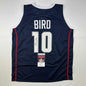 Autographed/Signed Sue Bird UConn Connecticut Blue College Basketball Jersey JSA COA