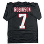 Autographed/Signed Bijan Robinson Atlanta Retro Black Football Jersey Beckett BAS COA