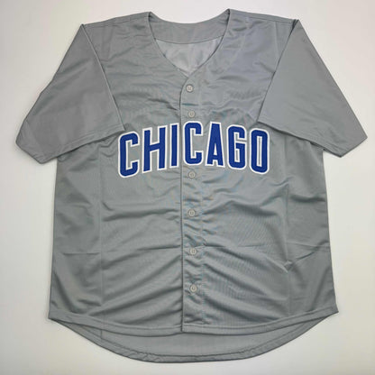 Autographed/Signed Thomas Ian Nicholas Henry Rowengartner Rookie Of The Year Chicago Grey Baseball Jersey Beckett BAS COA
