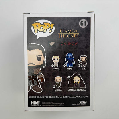 Autographed/Signed Kit Harington Jon Snow #61 Game of Thrones Funko Pop TV Television Figurine Toy Beckett BAS COA