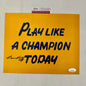 Autographed/Signed Lou Holtz Play Like A Champion Today Notre Dame Irish 8x10 College Football Photo JSA COA