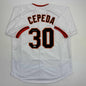 Autographed/Signed Orlando Cepeda San Francisco White Baseball Jersey Beckett BAS COA