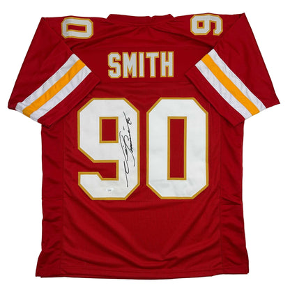 Autographed/Signed Neil Smith Kansas City Red Football Jersey JSA COA