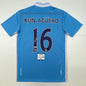 Autographed/Signed Sergio Kun Aguero Manchester City Blue Soccer Futbol Jersey Beckett BAS COA