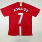 Autographed/Signed Cristiano Ronaldo Manchester United Red 2008 Soccer Futbol Jersey Beckett BAS COA/LOA