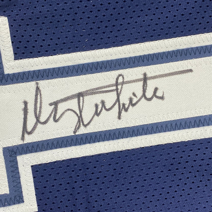 Autographed/Signed Danny White Dallas Dark Blue Football Jersey JSA COA