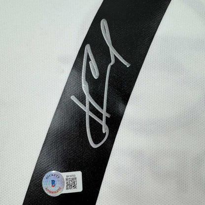 Framed Autographed/Signed Andriy Shevchenko 35x39 AC Milan White Soccer Futbol Jersey Beckett BAS COA