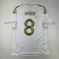Autographed/Signed Ricardo Kaka Real Madrid White/Gold Retro Soccer Futbol Jersey Beckett BAS COA