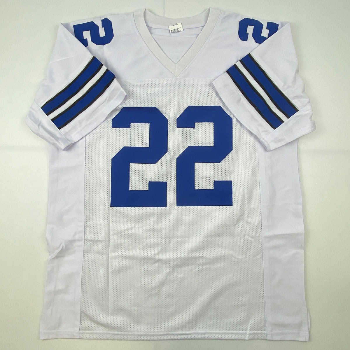 Autographed/Signed Emmitt Smith Dallas White HOF 2010 Football Jersey JSA COA