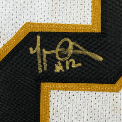 Autographed/Signed Marques Colston New Orleans White Football Jersey JSA COA