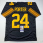 Autographed/Signed Joey Porter Jr. Pittsburgh Color Rush Football Jersey JSA COA