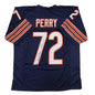 Autographed/Signed William Perry The Refrigerator Chicago Blue Football Jersey Beckett BAS COA