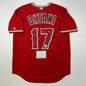 Autographed/Signed Shohei Ohtani Los Angeles Angels of Anaheim Red Majestic Authentic Baseball Jersey Fanatics COA