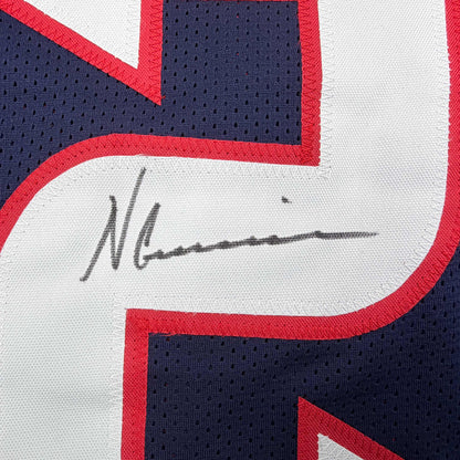 Autographed/Signed Nico Collins Houston Blue Rookie Football Jersey JSA COA