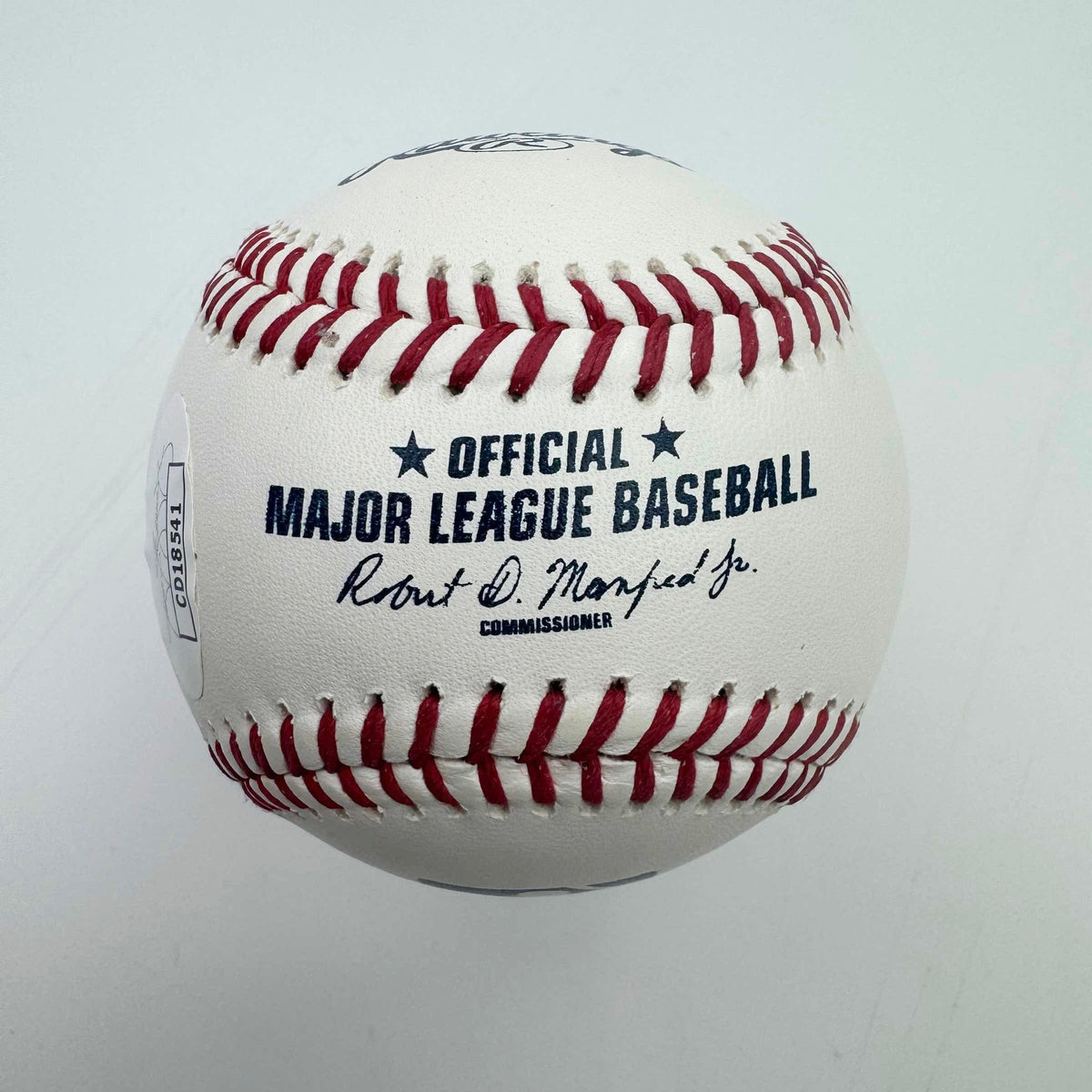 Autographed/Signed Junior Caminero Rawlings Official Major League ROML Baseball Beckett BAS COA