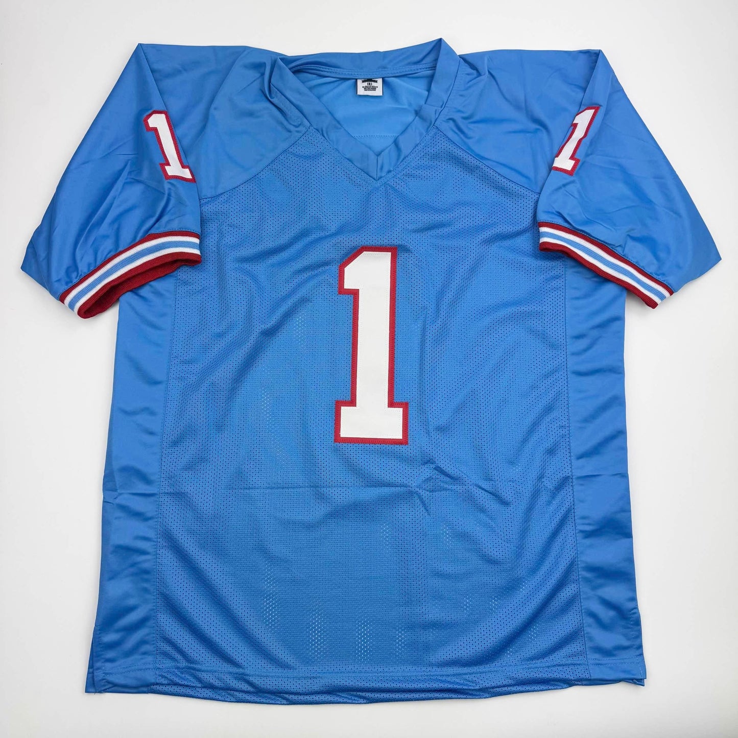 Autographed/Signed Cameron Cam Ward Tennessee Retro Light Blue Football Jersey JSA COA