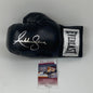 Autographed/Signed Anthony Joshua Black Everlast Boxing Glove JSA COA