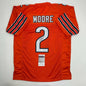 Autographed/Signed D.J. DJ Moore Chicago Orange Football Jersey Beckett JSA COA