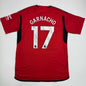 Autographed/Signed Alejandro Garnacho Manchester United Red Soccer Jersey Beckett BAS COA