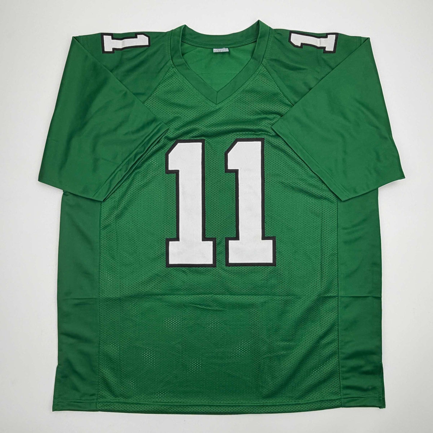 Autographed/Signed AJ A.J. Brown Philadelphia Kelly Green Football Jersey Beckett BAS COA