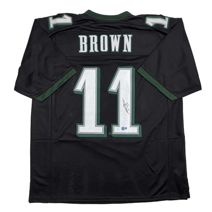 Autographed/Signed AJ A.J. Brown Philadelphia Black Football Jersey Beckett BAS COA
