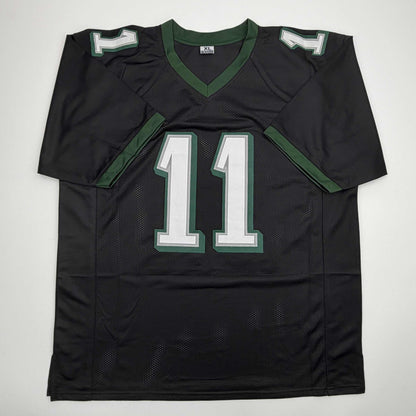 Autographed/Signed AJ A.J. Brown Philadelphia Black Football Jersey Beckett BAS COA