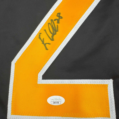 Autographed/Signed Elias Lindholm Boston Black Hockey Jersey JSA COA