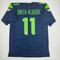 Autographed/Signed Jaxon Smith-Njigba Seattle Blue Football Jersey Beckett BAS COA