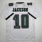 Autographed/Signed DeSean Jackson Philadelphia White Football Jersey Beckett BAS COA