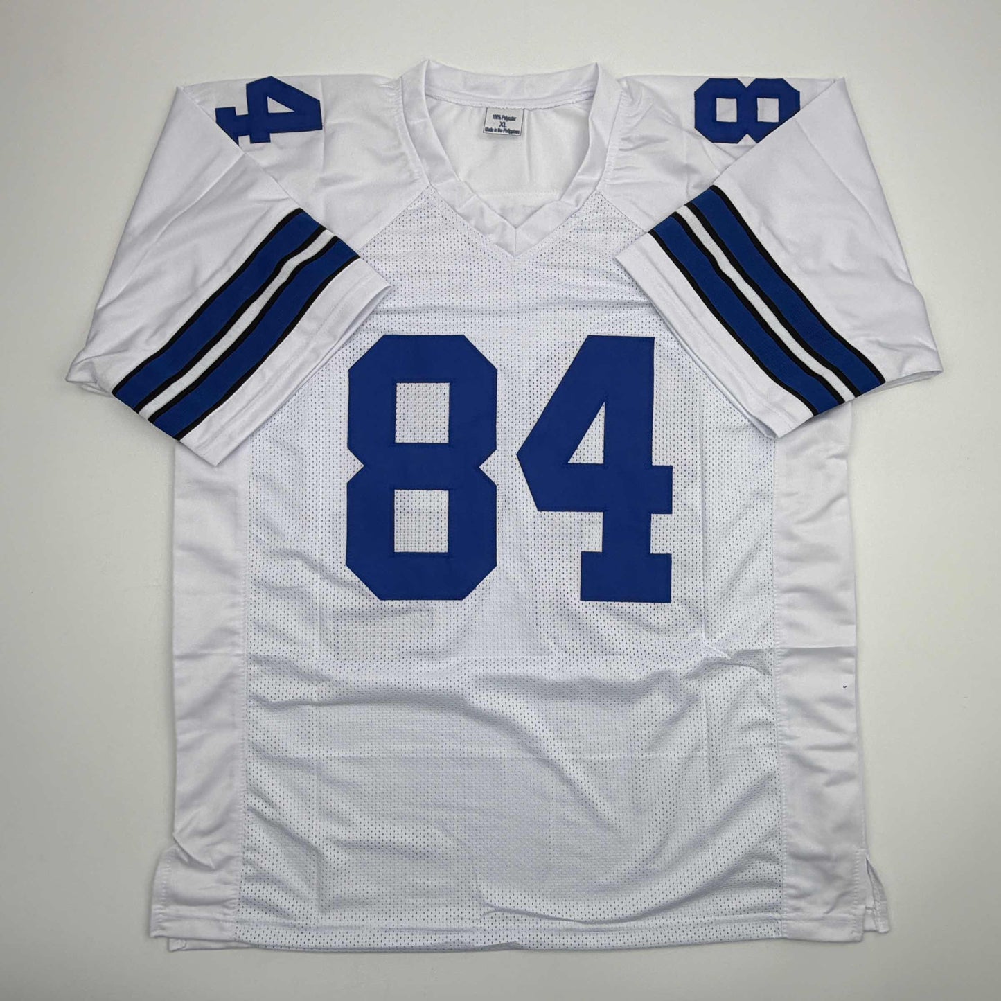 Autographed/Signed Jay Novacek Dallas White Football Jersey Beckett BAS COA