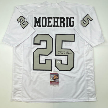 Autographed/Signed Trevon Moehrig Las Vegas Oakland White Color Rush Football Jersey JSA COA