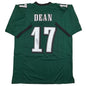 Autographed/Signed Nakobe Dean Philadelphia Green Football Jersey JSA COA