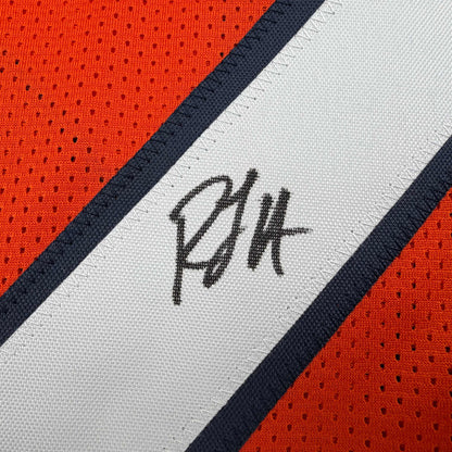 Autographed/Signed R.J RJ Harvey Denver Orange Football Jersey JSA COA
