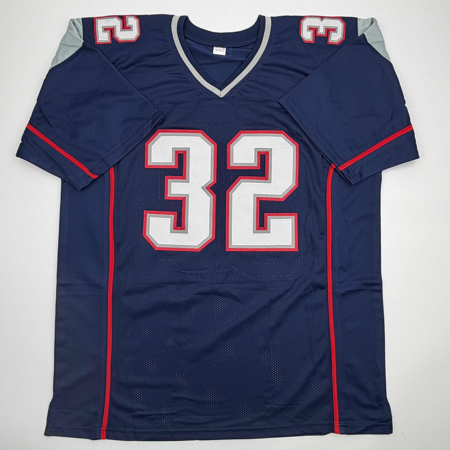 Autographed/Signed Antowain Smith 2x SB Champ New England Blue Football Jersey JSA COA