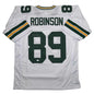 Autographed/Signed Dave Robinson HOF 13 Green Bay White Football Jersey JSA COA