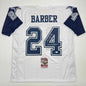 Autographed/Signed Marion Barber Dallas White Color Rush Football Jersey JSA COA