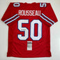 Autographed/Signed Greg Rousseau Buffalo Red Football Jersey JSA COA