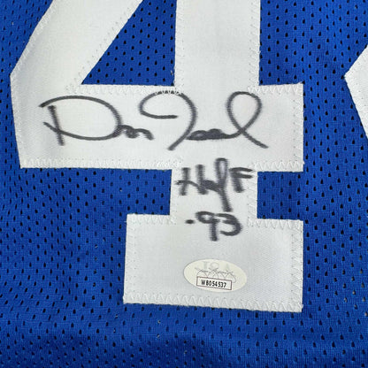 Framed Autographed/Signed Dan Issel 35x39 Kentucky Blue College Basketball Jersey JSA COA